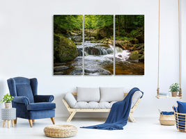 3-piece-canvas-print-relaxation-at-the-waterfall-ii