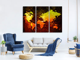 3-piece-canvas-print-retro-world-map