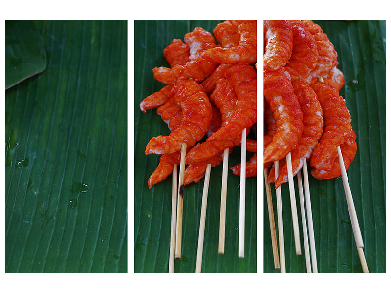 3-piece-canvas-print-shrimp-kebab