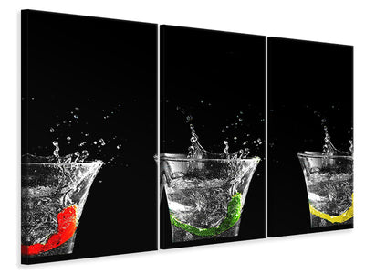 3-piece-canvas-print-splashing-water-glasses