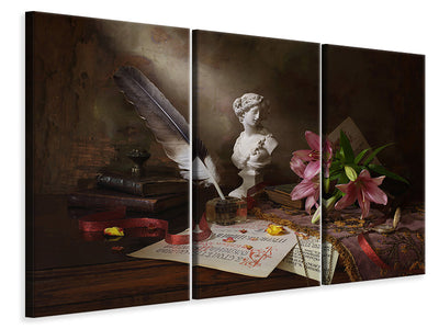 3-piece-canvas-print-still-life-with-lily-and-bust