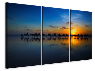3-piece-canvas-print-sunset-camel-ride