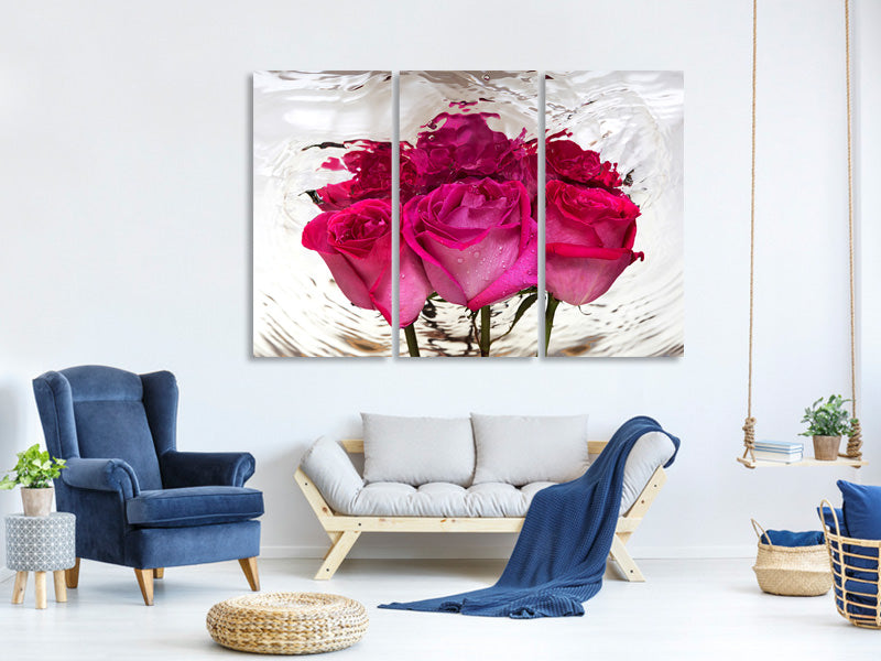 3-piece-canvas-print-the-rose-reflection