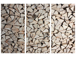 3-piece-canvas-print-woodpile