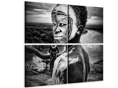 4-piece-canvas-print-a-boy-of-the-karo-tribe-omo-valley