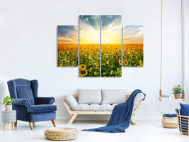 4-piece-canvas-print-a-field-full-of-sunflowers