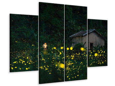 4-piece-canvas-print-a-little-girl-and-firefly