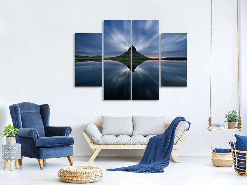 4-piece-canvas-print-a-night-at-kirkjufell