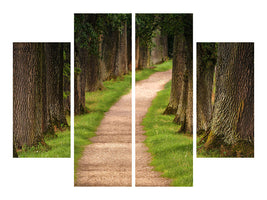 4-piece-canvas-print-a-path-in-the-forest