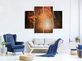 4-piece-canvas-print-autumn-light-in-the-forest