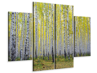 4-piece-canvas-print-autumnal-birch-forest