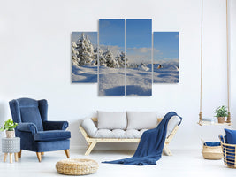 4-piece-canvas-print-beautiful-snow-landscape