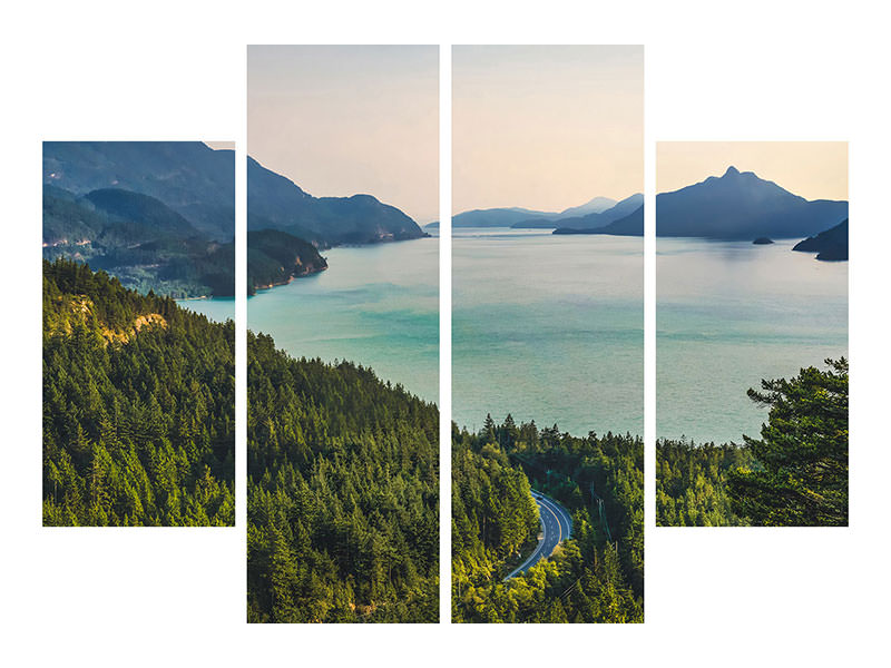 4-piece-canvas-print-best-view-of-the-mountain-lake