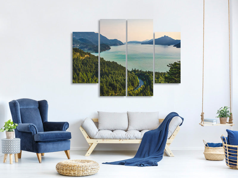 4-piece-canvas-print-best-view-of-the-mountain-lake