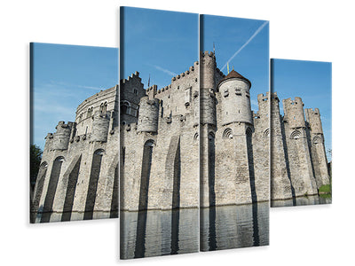 4-piece-canvas-print-castle-gravensteen