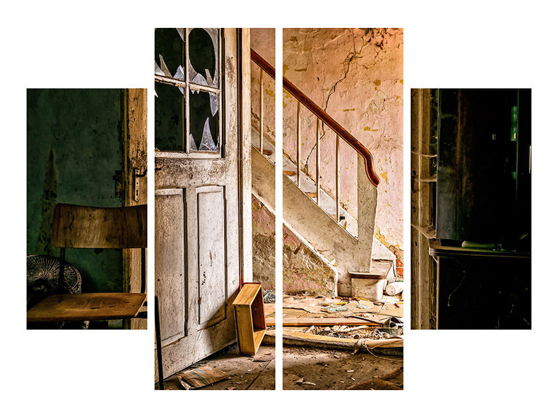 4-piece-canvas-print-crumbled-stairs