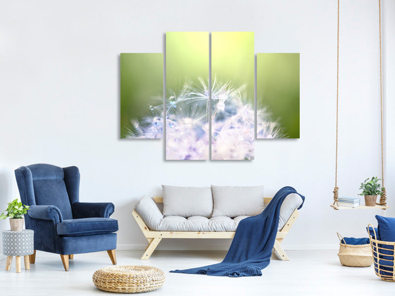 4-piece-canvas-print-dandelion-xl-in-morning-dew