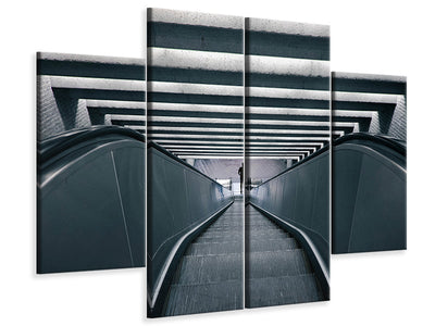 4-piece-canvas-print-escalator-downhill