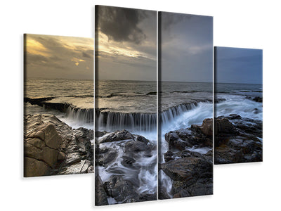 4-piece-canvas-print-evening-mood-at-the-sea