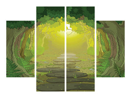 4-piece-canvas-print-fairy-tales-forest