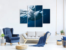 4-piece-canvas-print-flying-manta-ray