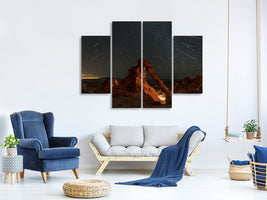 4-piece-canvas-print-geminid-meteor-shower-above-the-elephant-rock