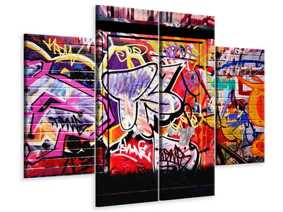4-piece-canvas-print-graffiti-wall-art