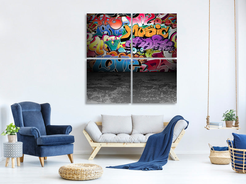 4-piece-canvas-print-graffiti-writing