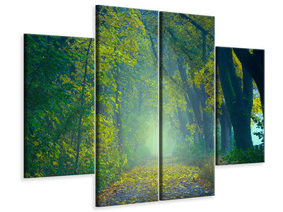 4-piece-canvas-print-green-forest