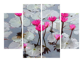 4-piece-canvas-print-jump-in-the-lily-pond
