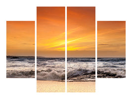 4-piece-canvas-print-lake-with-sunset