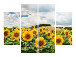 4-piece-canvas-print-landscape-with-sunflowers