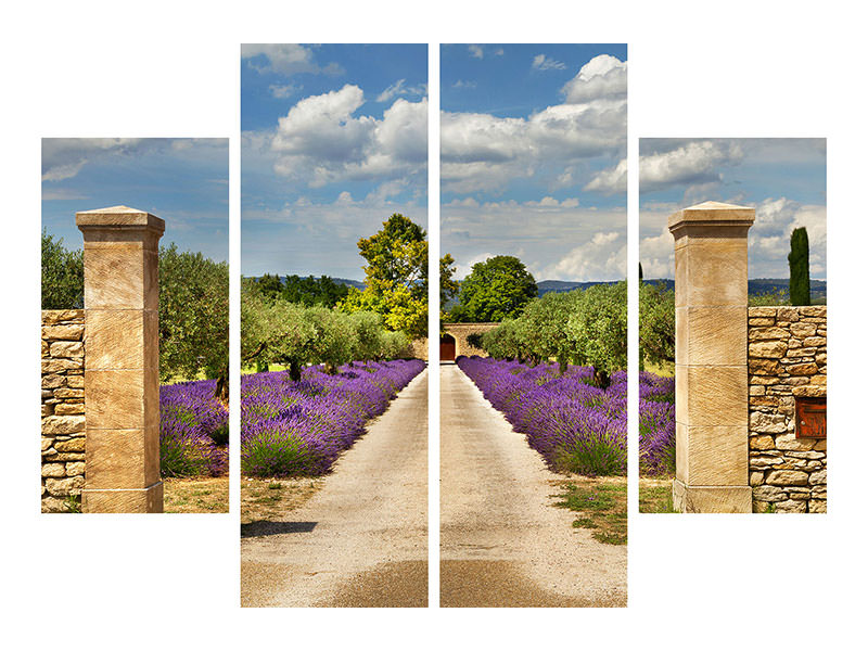 4-piece-canvas-print-lavender-garden