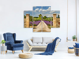 4-piece-canvas-print-lavender-garden