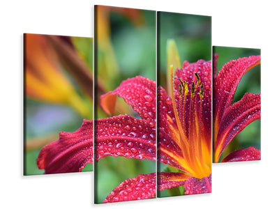 4-piece-canvas-print-lily-flower-in-pink-xl