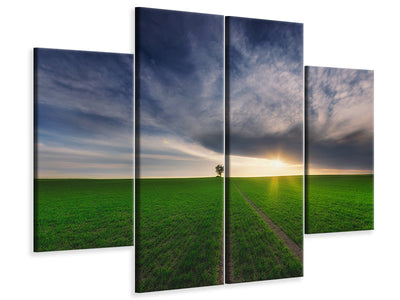 4-piece-canvas-print-loner-in-the-sun
