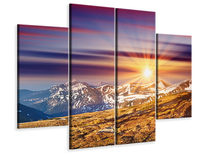 4-piece-canvas-print-majestic-sunset-at-the-mountain