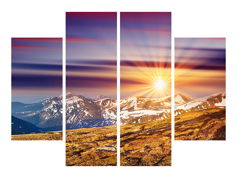 4-piece-canvas-print-majestic-sunset-at-the-mountain