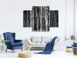 4-piece-canvas-print-many-birches-xl