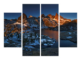 4-piece-canvas-print-minaret-lake-first-light