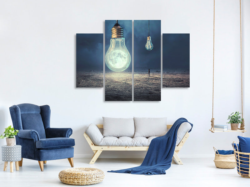 4-piece-canvas-print-moon-lamp