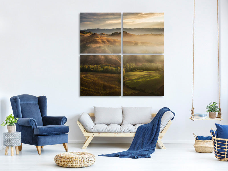 4-piece-canvas-print-mystical-waving-fields-tuscany