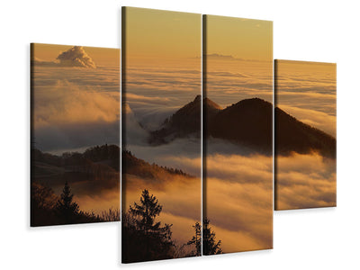 4-piece-canvas-print-nebulous-in-the-mountains