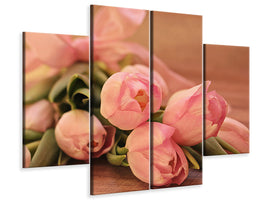 4-piece-canvas-print-romantic-tulip-bouquet