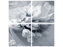 4-piece-canvas-print-romantic-tulips-bouquet