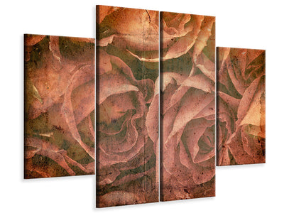 4-piece-canvas-print-rose-bouquet