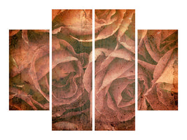 4-piece-canvas-print-rose-bouquet