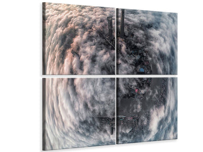 4-piece-canvas-print-shanghai-aerial-pano