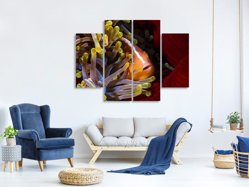 4-piece-canvas-print-skunk-clownfish