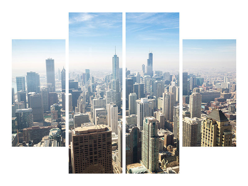 4-piece-canvas-print-skyscraper-chicago